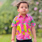 Vacation Mood Shirt for Boys | Neon Garden | Pure Cotton