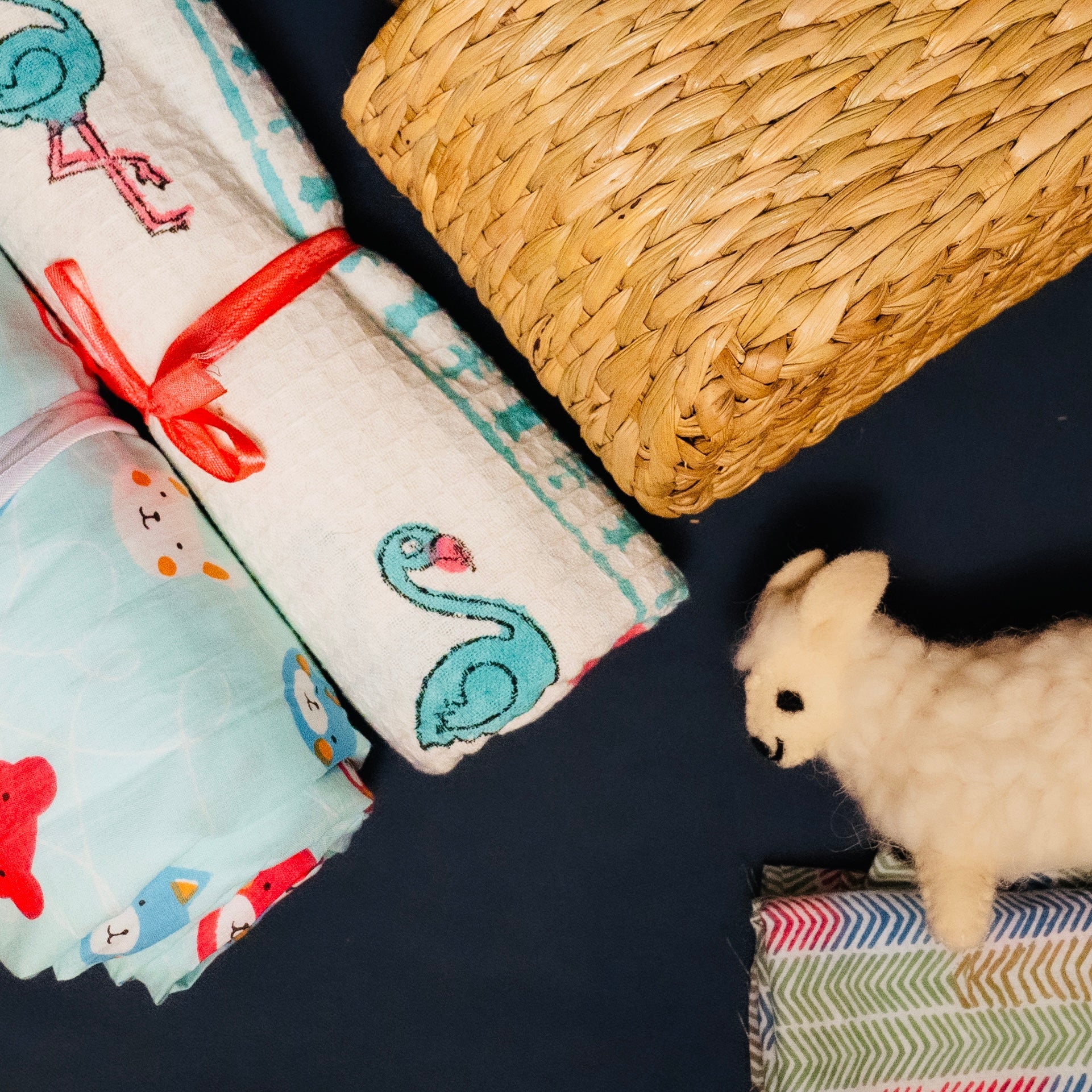 Mini Aloka Baby Hamper- Cats & Flamingos