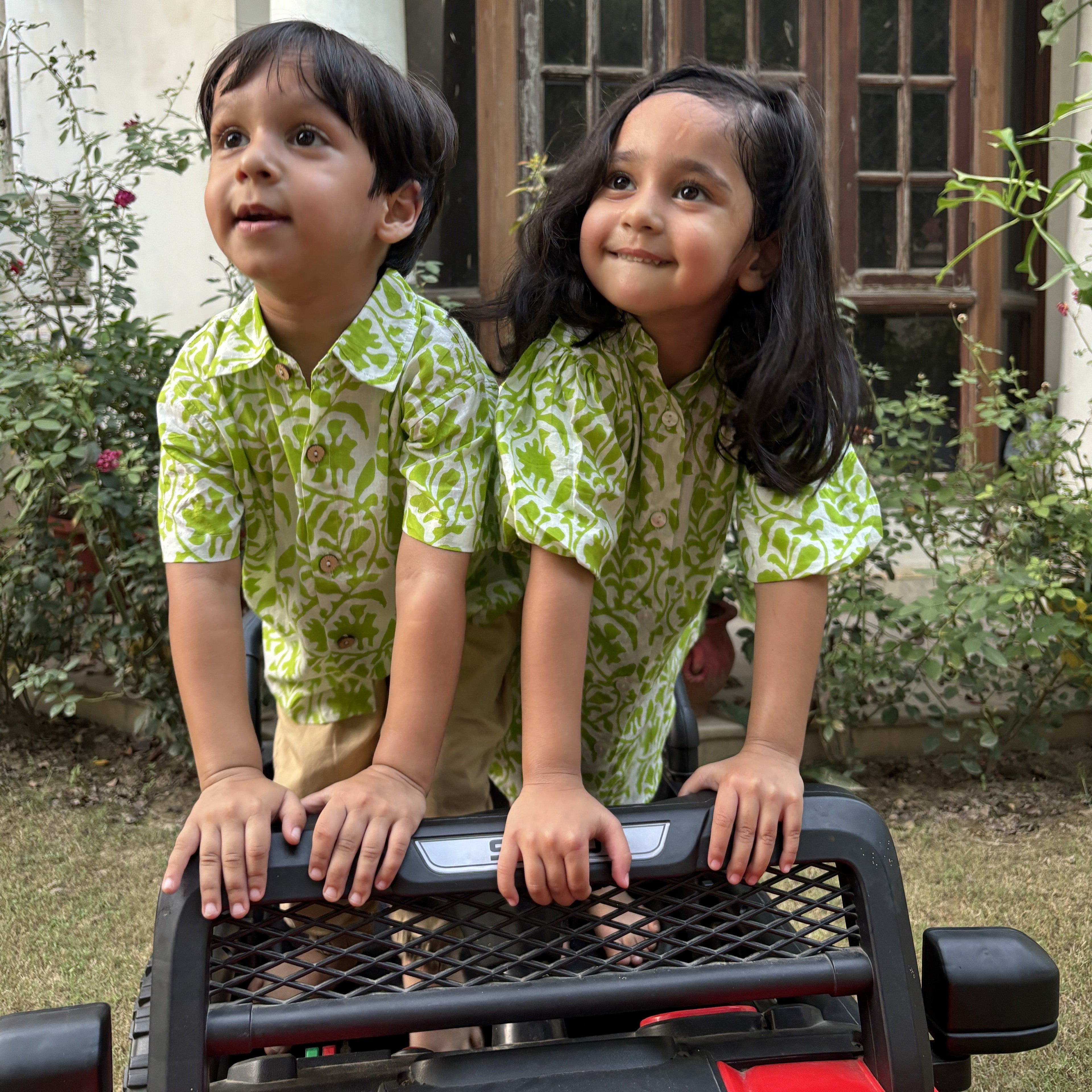 Tropical Shirt for Boys| Green Forest| Pure Cotton