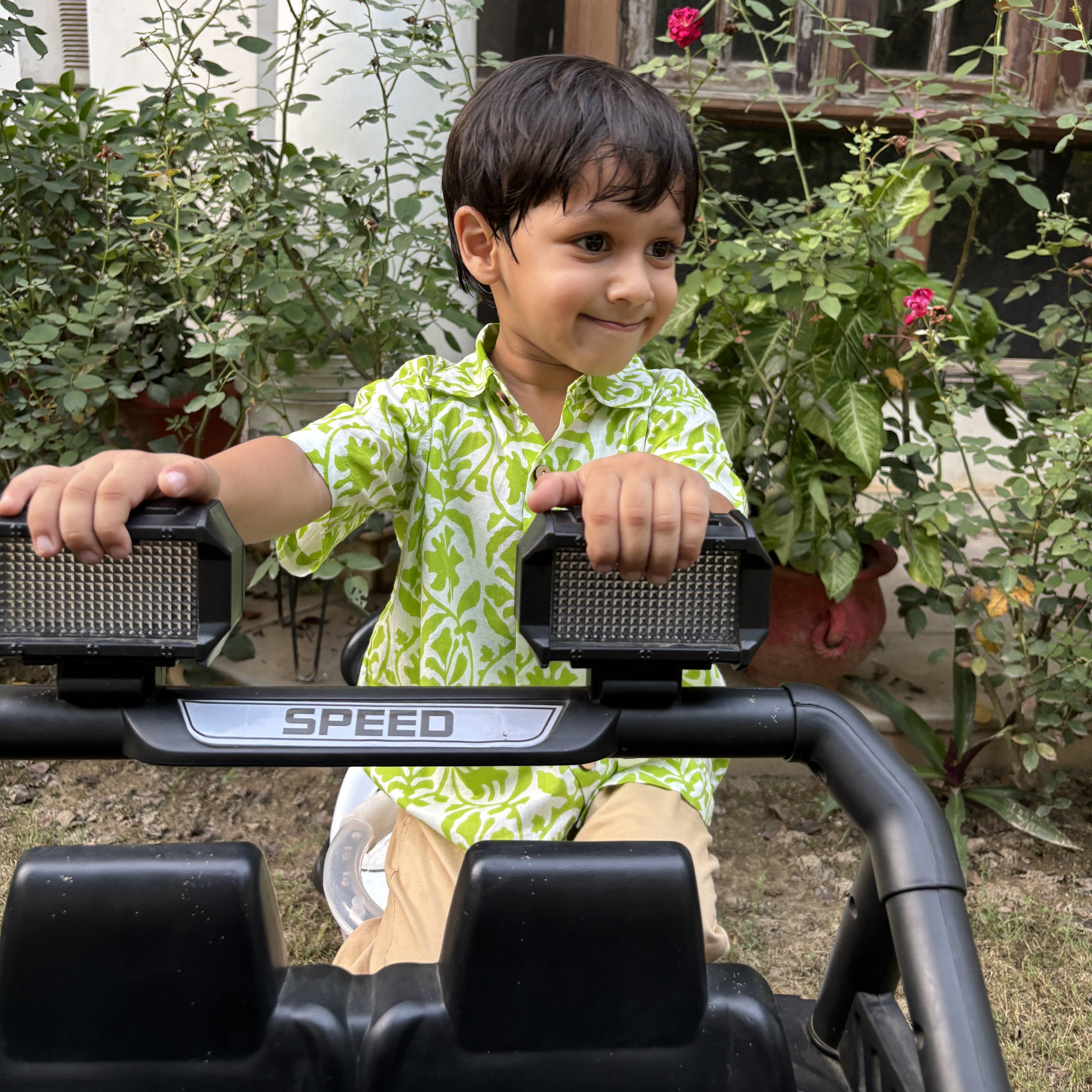 Tropical Shirt for Boys| Green Forest| Pure Cotton