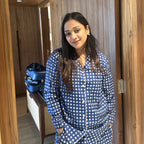Blue Checkerboard Twinning Nightsuit Set| Pure Cotton