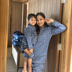 Blue Checkerboard Twinning Nightsuit Set| Pure Cotton