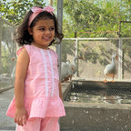 Bae Co-Ords Set Twinning Dresses for Mother and Daughter| Rose Pink| Linen and Laces