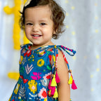 Matching Sibling Twinning Outfits| Blue Patola| Pure Cotton