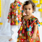 Kids Matching Twinning Attire| Mustard Patola| Pure Cotton