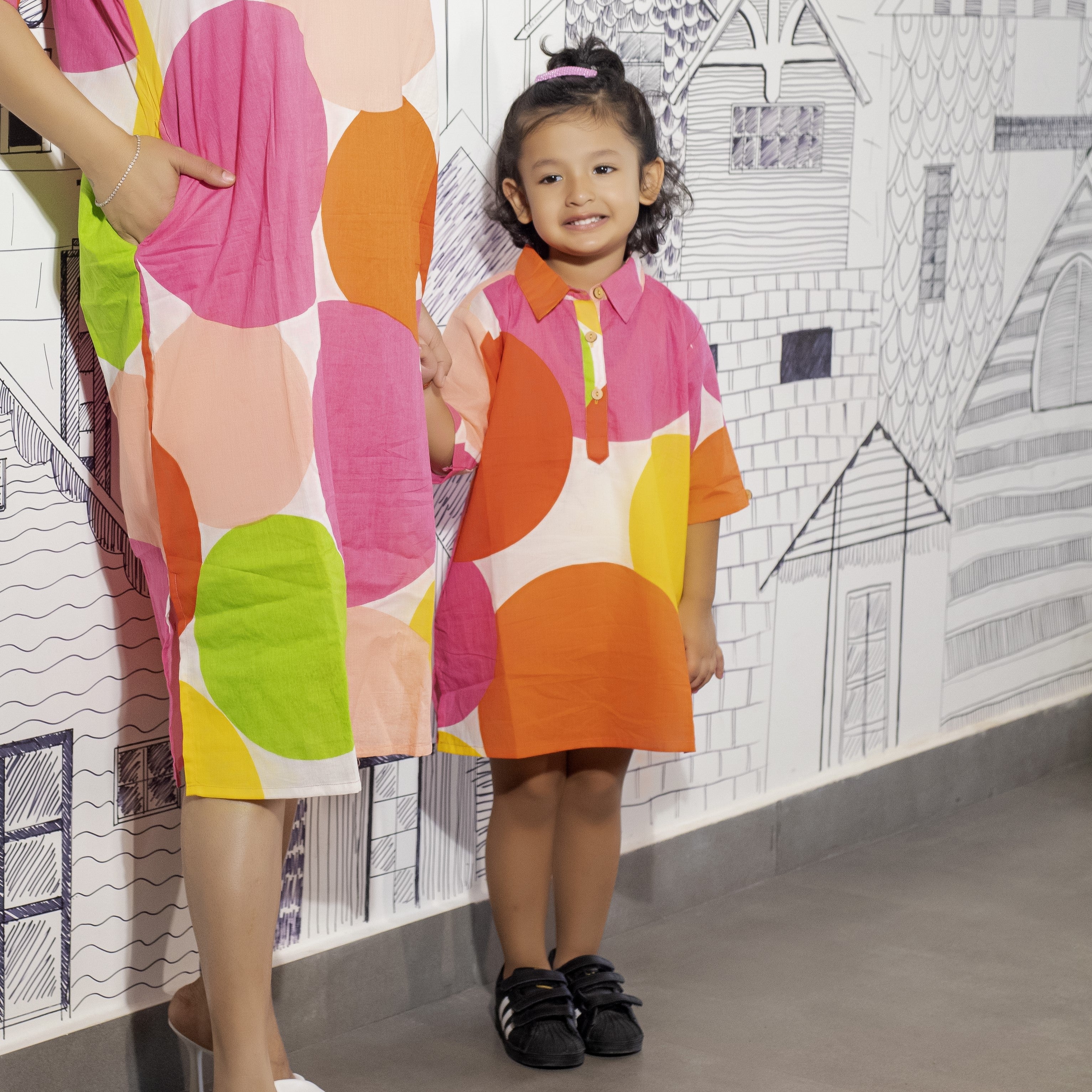 Poppins Short Shirt Dress for Girl| Pure Cotton