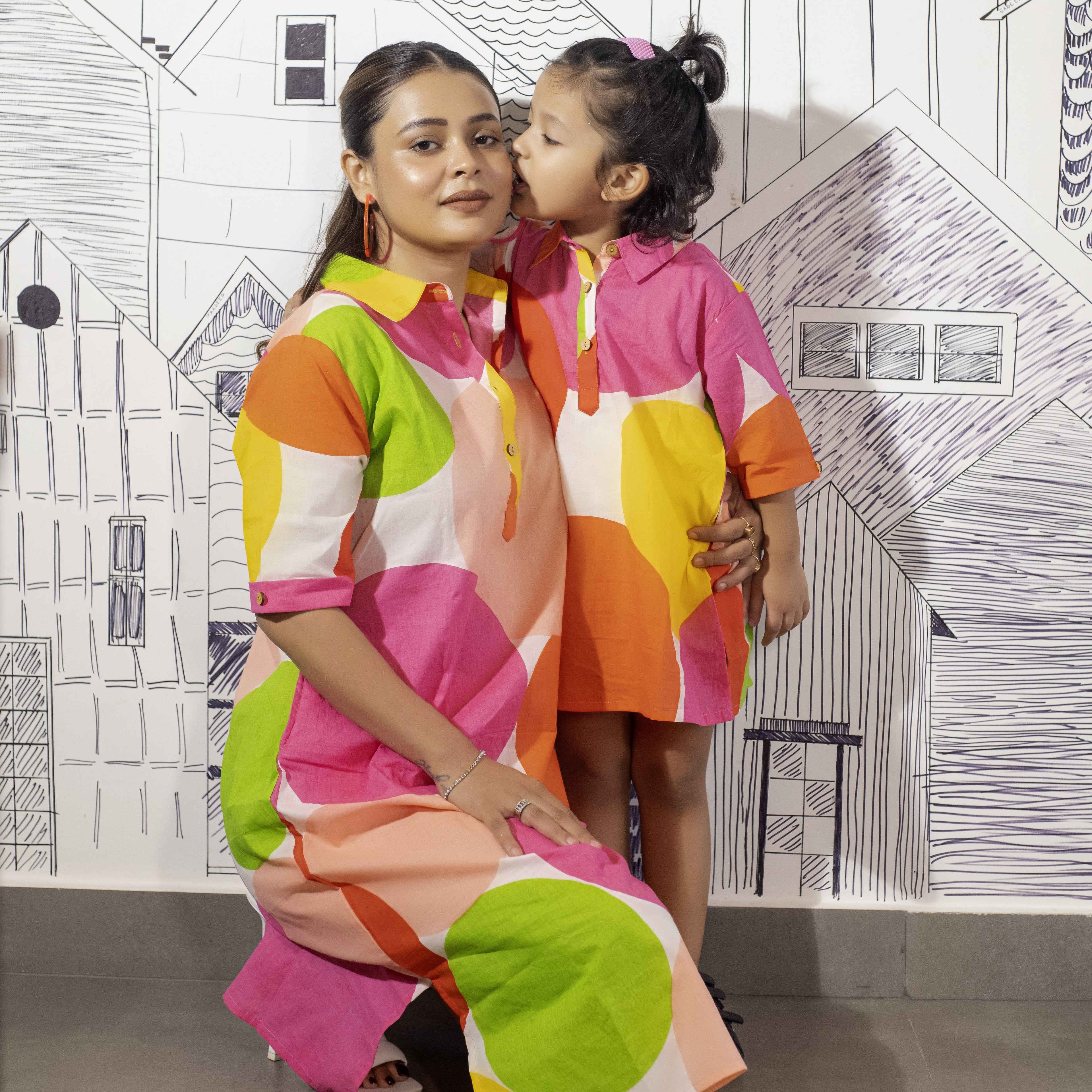 Poppins Short Shirt Dress for Girl| Pure Cotton