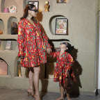 Amalfi dress for girls| Red Bird| Pure Cotton