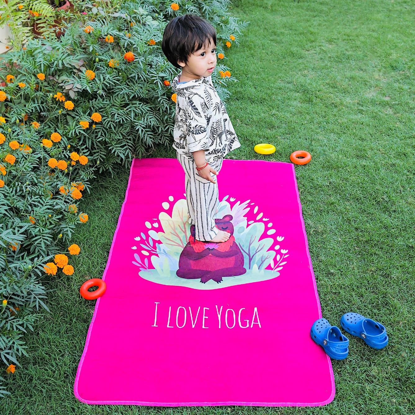 Kids Yoga Mat- Yogi Bear Pink