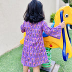 Cotton Purple Boota Sibling Twinning Outfits