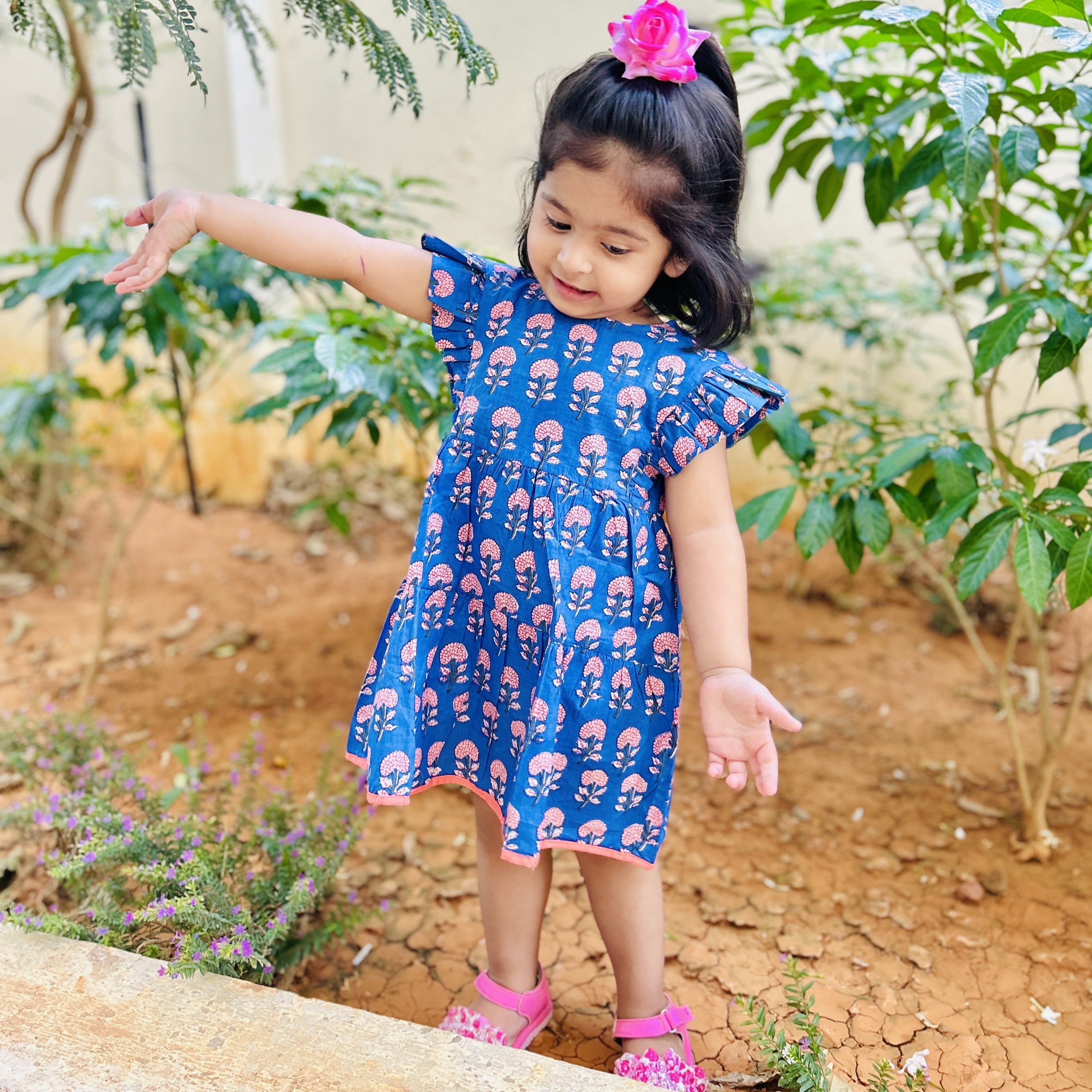 Cotton Blue Boota Sibling Twinning Outfits