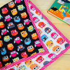 Reversible Character Quilt- Midnight Owl- Black & White