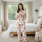 Red Lobster | Adult Nightsuit Set| Pure Cotton