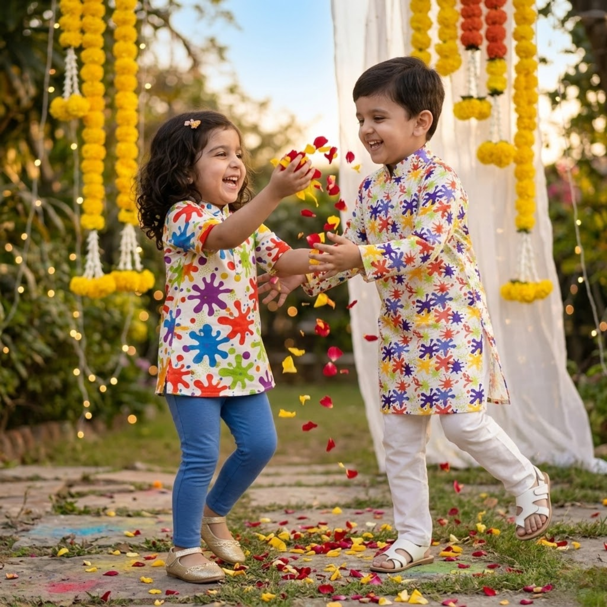 Joyful Colour Sibling Twinning Outfits | Pure Cotton