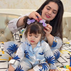 Tropical Blue Twinning Nightsuit Set| Pure Cotton