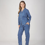 Blue Checkerboard| Adult Nightsuit Set| Pure Cotton