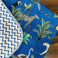 Super Fine Baby Quilt- Animal Safari Blue