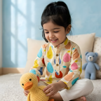 Falofulo Colorful Fruits Kurta Pyjama Set | Pure Cotton