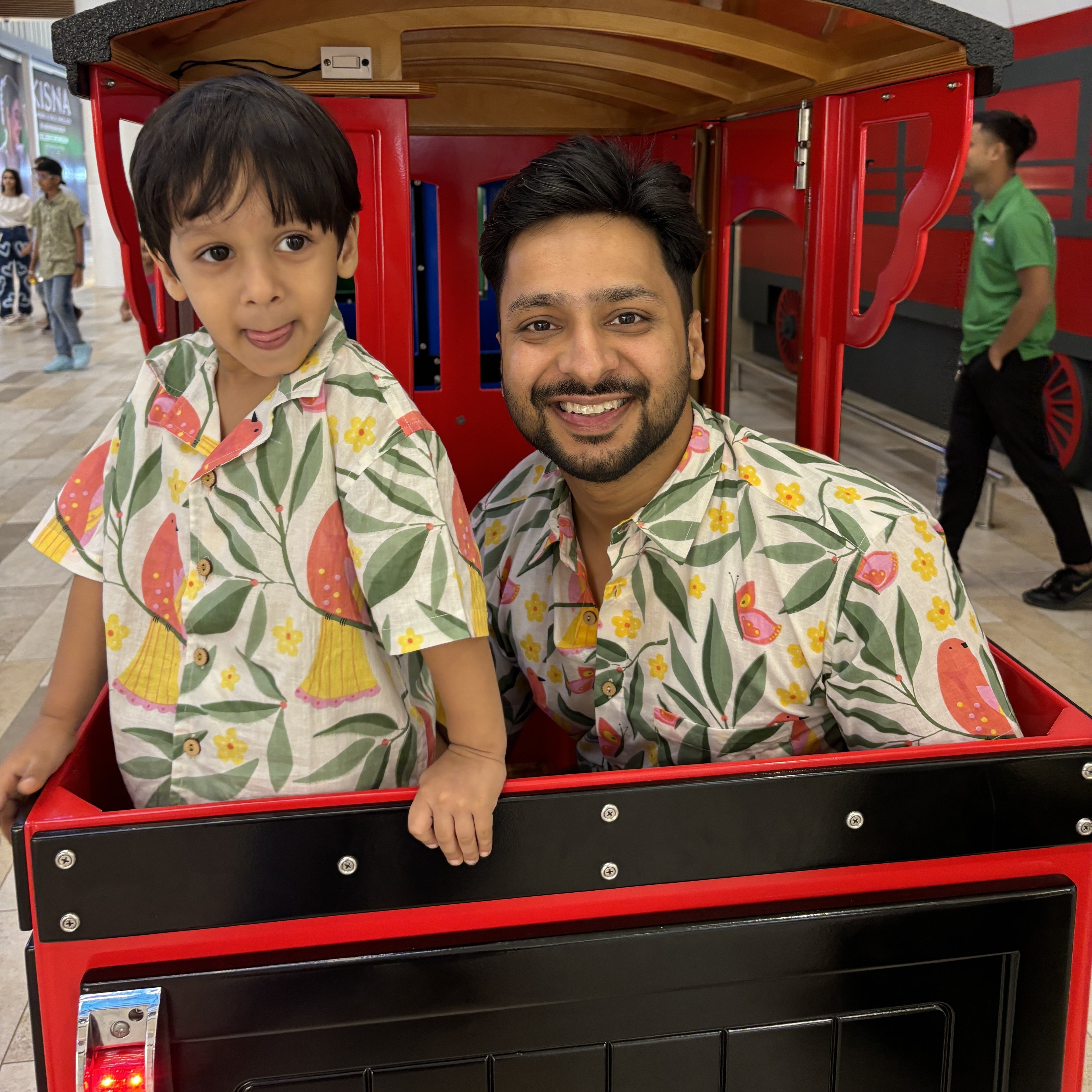 Vacay Vibes Twinning Outfit for Father and Son | White Bird| Pure Cotton