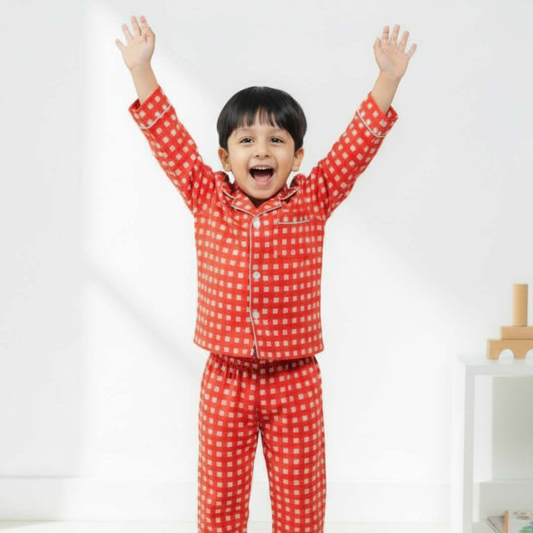 Merry Christmas| Kids Nightsuit Set |Pure Cotton