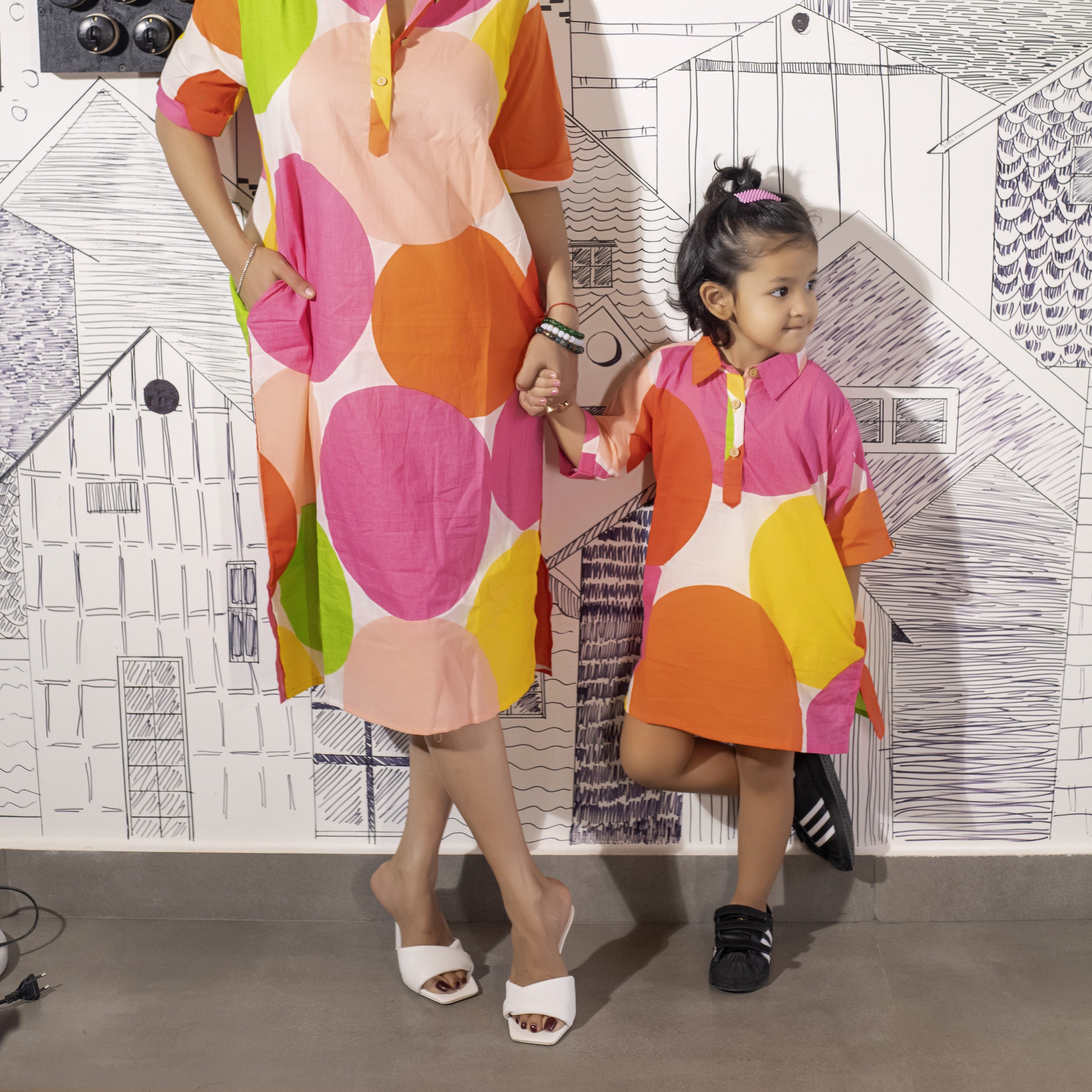 Poppins Short Shirt Dress for Girl| Pure Cotton