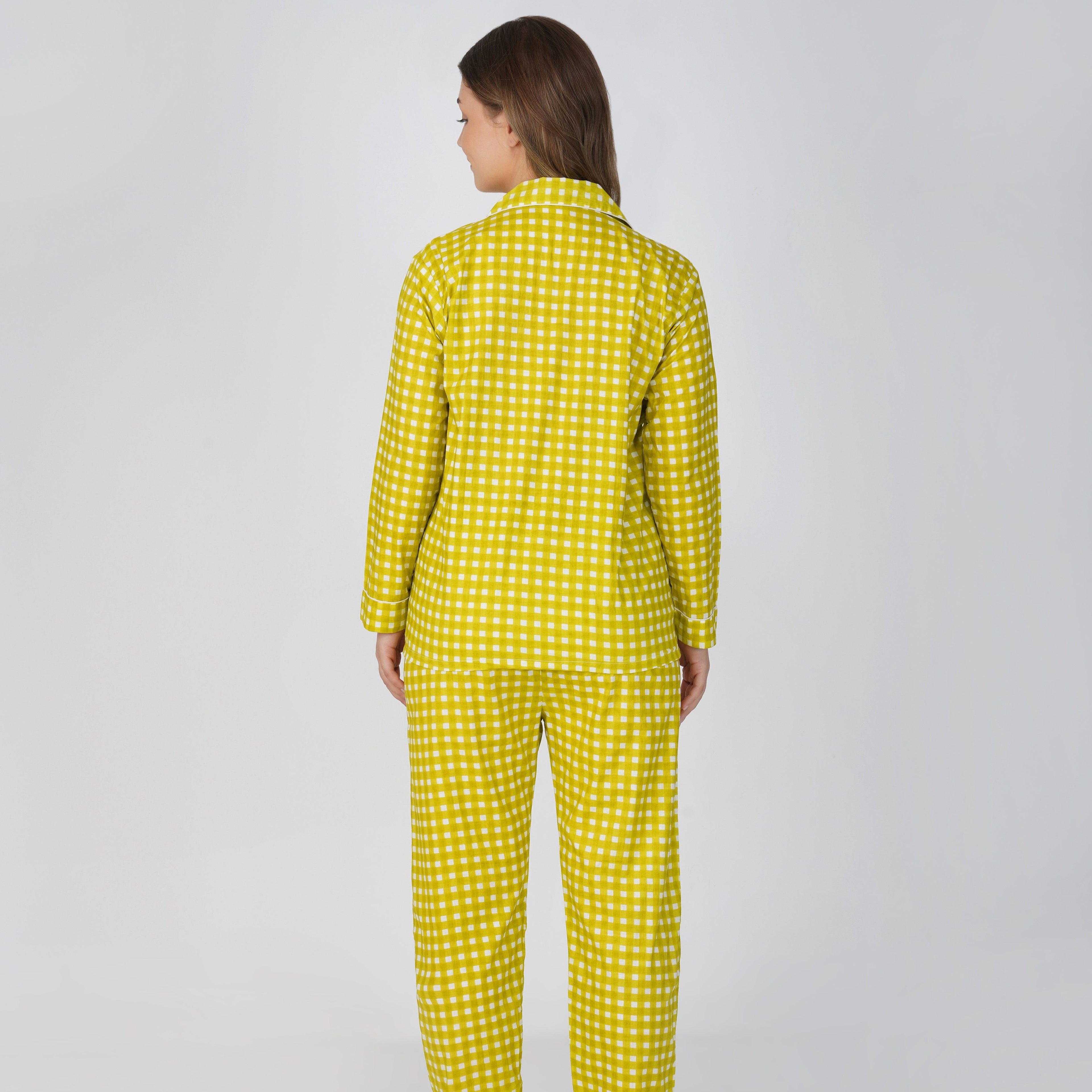 Green Paradise| Adult Nightsuit Set| Pure Cotton