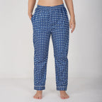 Blue Checkerboard| Adult Nightsuit Set| Pure Cotton