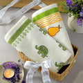 Yellow Pear & Green Elephant Bath Towel- Set of 2