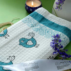 Blue Bird & Orange Birdie Bath Towel- Set of 2