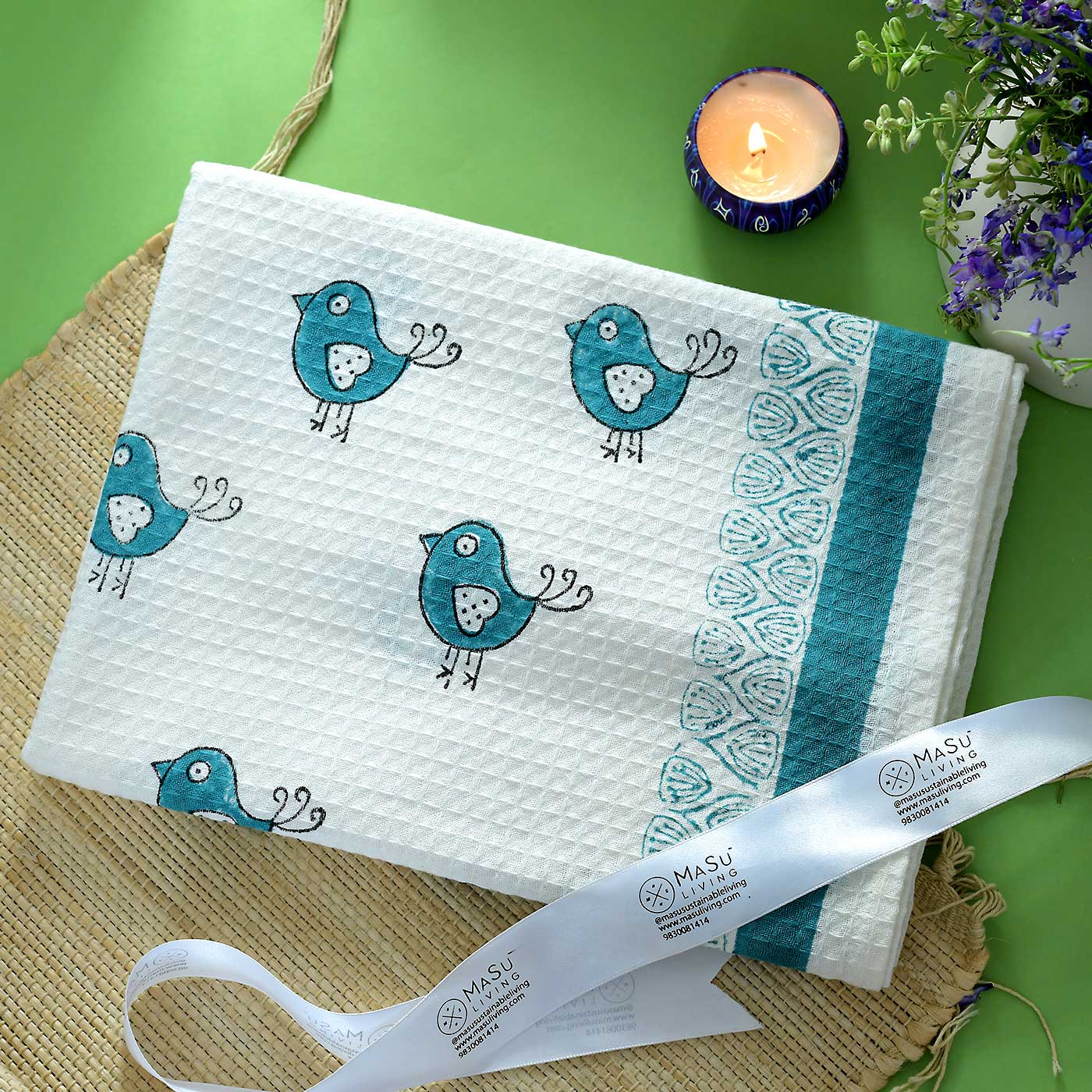 Blue Bird Bath Towel