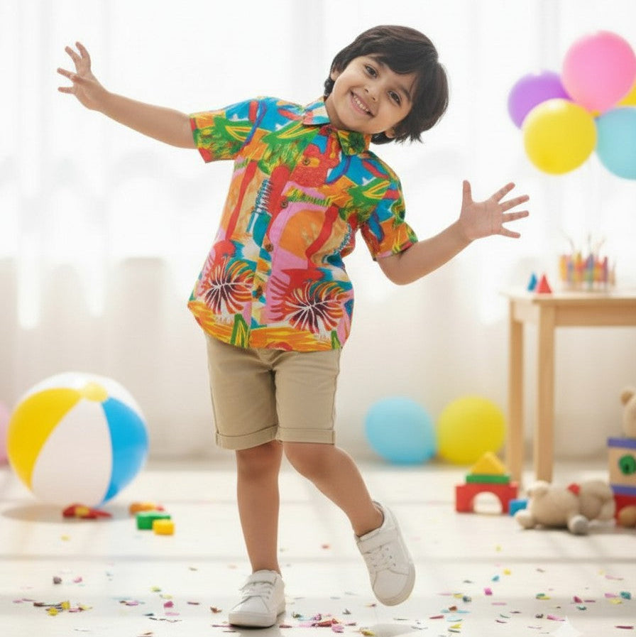 Cotton Boys Shirt Birthday Party